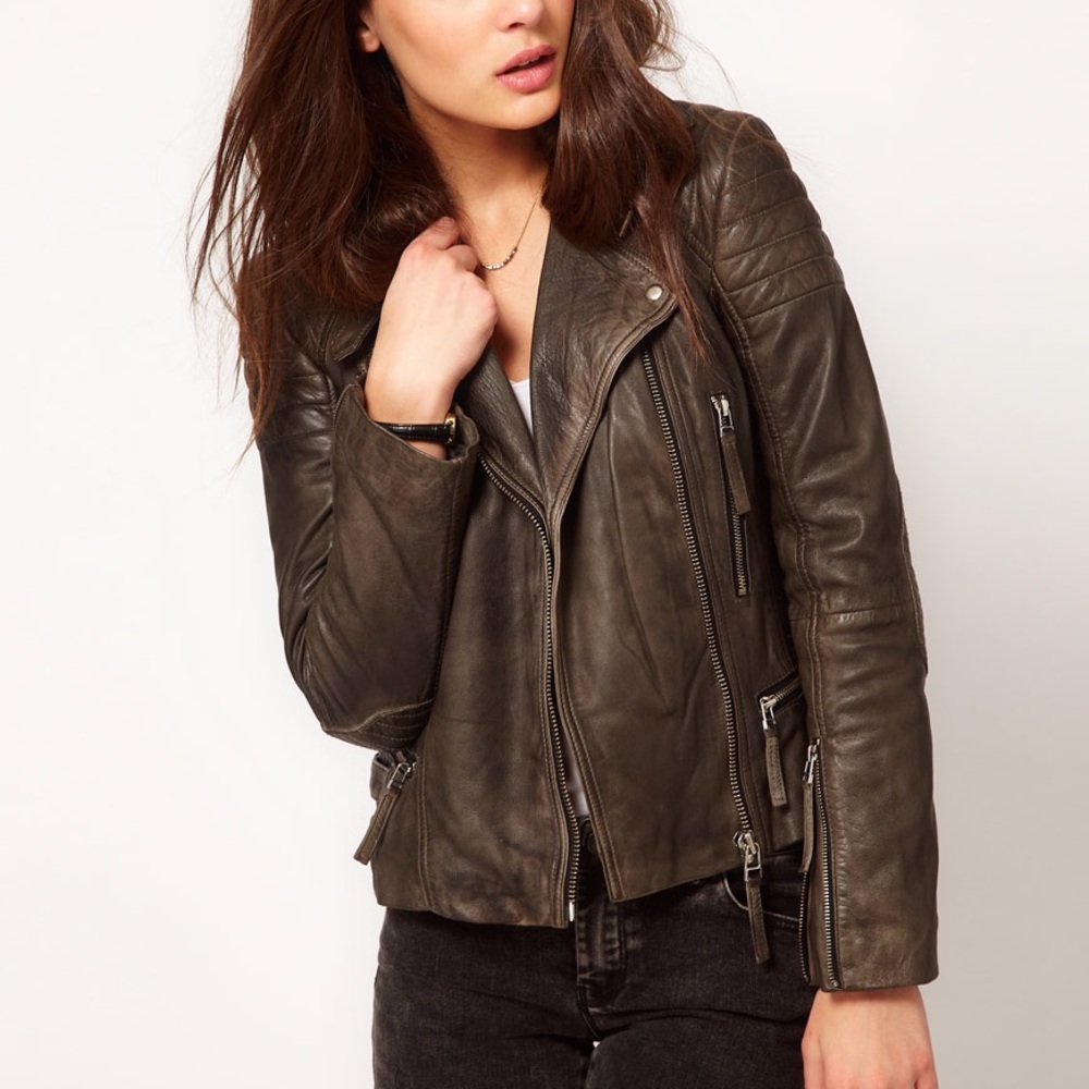 Whistles Quilted Leather Jacket